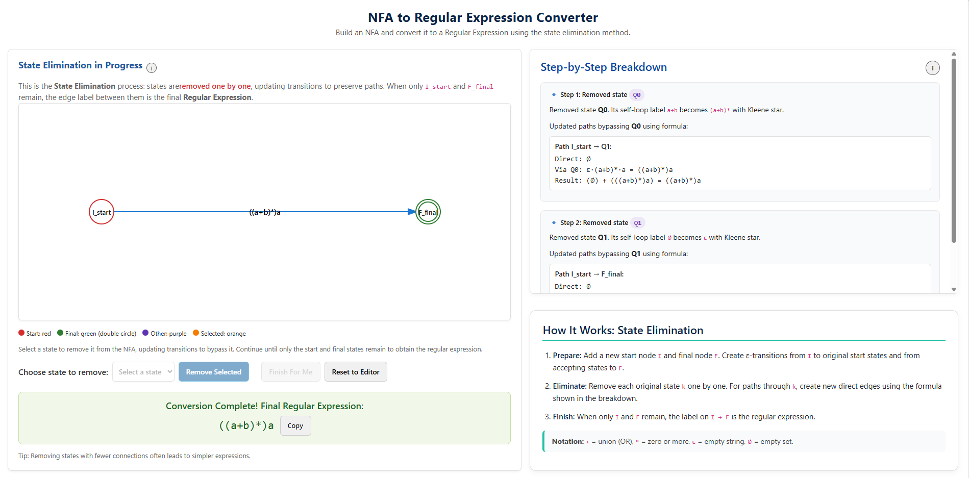 Step 4 – Final Regular Expression